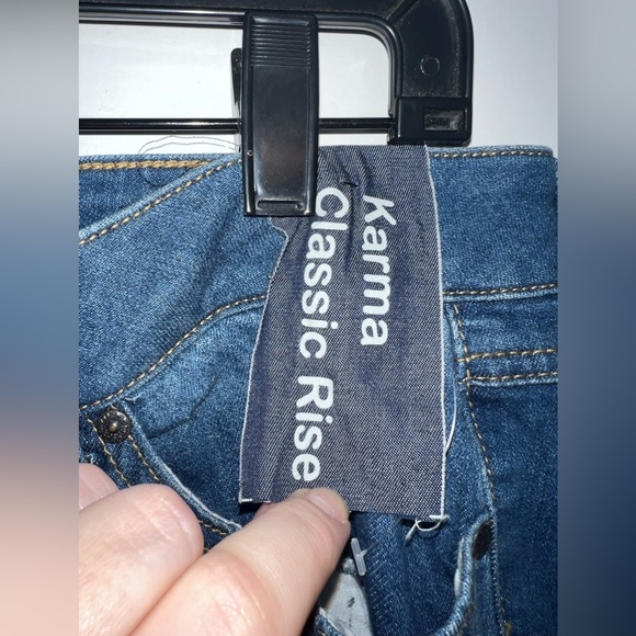 Rewash Brand Ultra Stretch Classic Rise Denim Jeans Sequin Patches Sz 17/33 - Picture 7 of 11